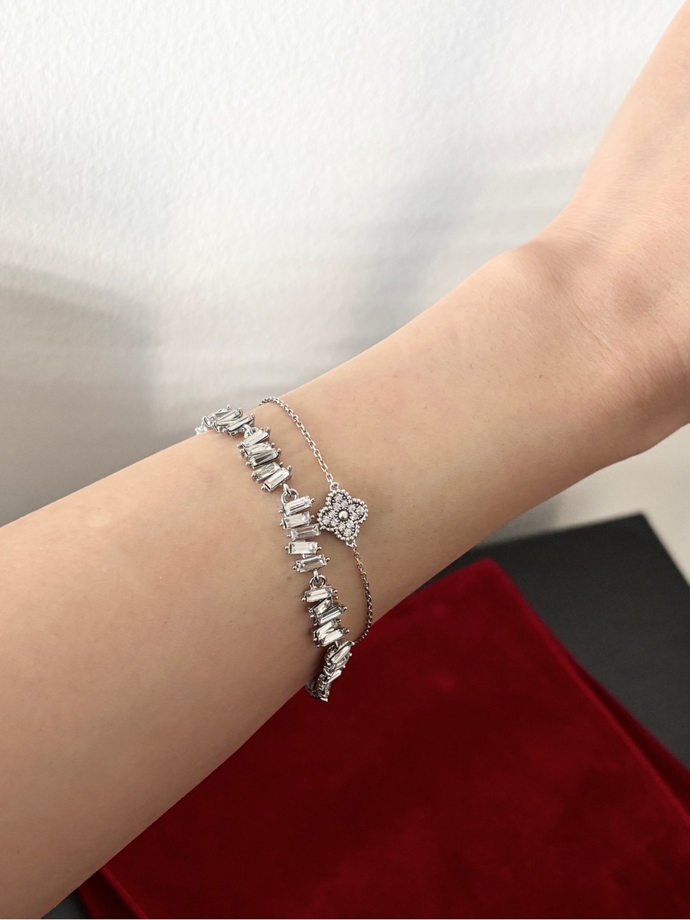 VCA Silver Floral Clover Bracelet